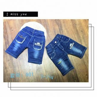 OS100010 กางเกงยีนส์ขาสั้น เด็กผู้ชาย อายุ 2-6 ขวบ ยกแพ็ค 5 ตัว