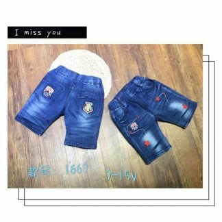 OS100009 กางเกงยีนส์ขาสั้น เด็กผู้ชาย อายุ 2-6 ขวบ ยกแพ็ค 5 ตัว